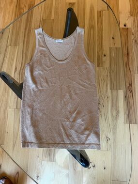 Dries Van Noten Tank Tan and Gold Medium